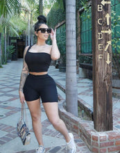 Load image into Gallery viewer, Rib Solid Color Tank Top Shorts Two Piece Set
