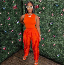 Load image into Gallery viewer, Tank Top Tassel Pants Two Piece Set
