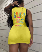 Load image into Gallery viewer, Letter Print Sleeveless Mini Dress
