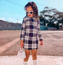 Load image into Gallery viewer, Kids Girls Fashion Long Sleeve Plaid A-line Dress

