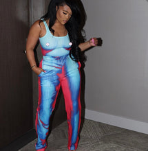Load image into Gallery viewer, Fashion Printed Vest And Pants Two Piece Set
