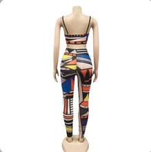 Load image into Gallery viewer, Casual Sling Printed Top Pants Two Piece Set
