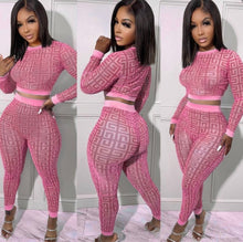 Load image into Gallery viewer, Fashion Print Long Sleeve Two Piece Pants Set
