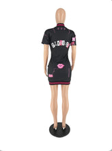 Load image into Gallery viewer, Rib Patchwork Print Casual Dress
