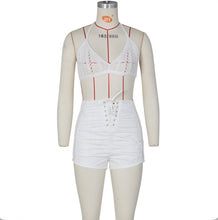 Load image into Gallery viewer, PU Leather High Waist Ruched Lace-Up Shorts
