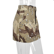 Load image into Gallery viewer, Camo Zip Pocket Street Trendy Skirt
