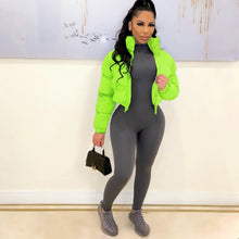 Load image into Gallery viewer, Plus Size Winter Zipper Cotton-padded Puffer Coats
