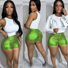 Load image into Gallery viewer, Metallic Candy Color Fashion Shorts
