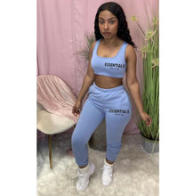 Load image into Gallery viewer, Letter Print Tank Tops And Pants Two Piece Set
