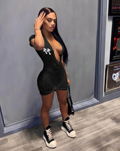 Load image into Gallery viewer, Print Deep V Neck Mini Dress
