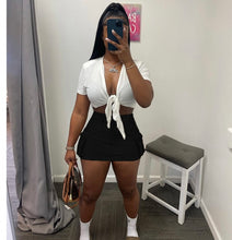Load image into Gallery viewer, Sexy Solid Color Slim Mini Skirt

