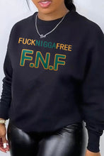 Load image into Gallery viewer, Plus Size Letter Print Long Sleeve Loose Sweatshirt
