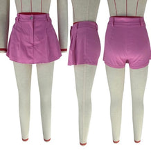Load image into Gallery viewer, Sexy Pleated Denim Mini Culottes
