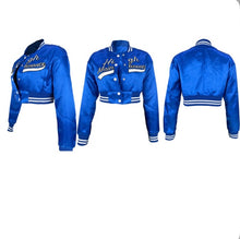 Load image into Gallery viewer, Embroidery Color Blocking Baseball Jacket
