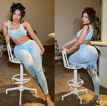 Load image into Gallery viewer, Sexy Mesh Print See Through Vest And Pants Set
