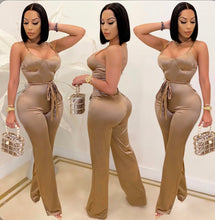 Load image into Gallery viewer, Sexy Spaghetti Strap Sashes Straight Jumpsuit

