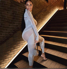 Load image into Gallery viewer, Solid Hollow Out Hooded Knits Jumpsuit
