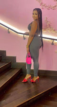 Load image into Gallery viewer, A Solid Tank Top And Pants Slim Two Piece Sets
