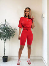 Load image into Gallery viewer, Solid Color Loose Short Sleeve Two Piece Set
